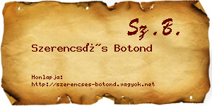 Szerencsés Botond névjegykártya