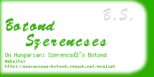 botond szerencses business card